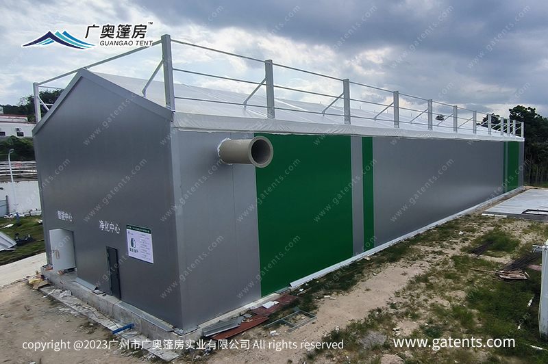 海南省汙水處理廠發酵艙篷房（大棚）案例